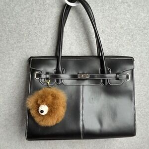 Peruvian Soul Alpaca Fur Bag Charm Keychain Brown Bear Fluffy Cute Bag Accessory